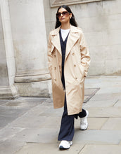 Load image into Gallery viewer, Women's Stone Double Breasted Trench Coat
