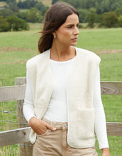 Load image into Gallery viewer, Women's Cream Reversible Fleece Borg Gilet
