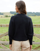 Load image into Gallery viewer, Women's Black Button Up Knitted Cardigan
