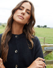 Load image into Gallery viewer, Women's Black Button Up Knitted Cardigan
